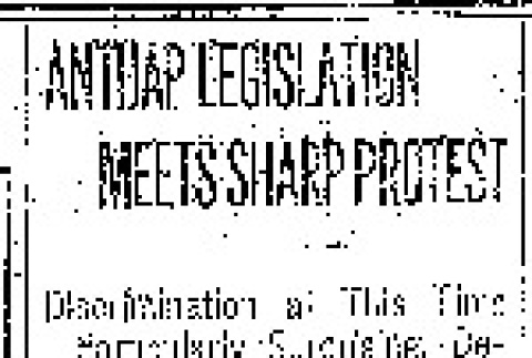 Antijap Legislation Meets Sharp Protest. Discrimination at This Time Particularly Surprising, Declares Consul-General Stationed at San Francisco. Contention Supported by Facts and Figures.  (January 12, 1911) (ddr-densho-56-190)