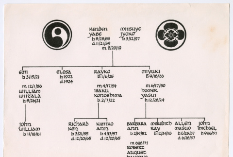 Yabe Family Tree (ddr-ohs-1-50)