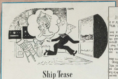 Ship tease: a post war anecdote (ddr-csujad-49-198)