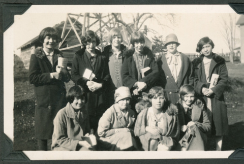 Photo of ten young women (ddr-densho-483-316)
