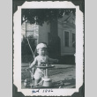 Photo of a baby in a baby walker (ddr-densho-483-1317)