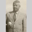 Charles Crane holding a baseball (ddr-njpa-2-191)