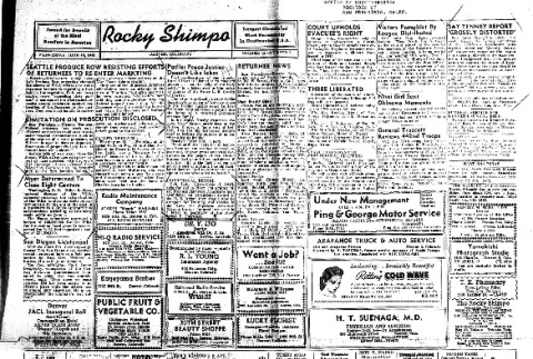Rocky Shimpo Vol. 12, No. 71 (June 13, 1945) (ddr-densho-148-160)
