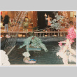 Bonsai arrangements in fountain (ddr-densho-534-59)