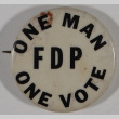 One man one vote pin (ddr-densho-433-919)