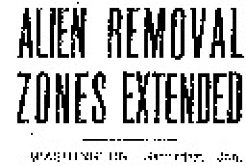 Alien Removal Zones Extended (February 1, 1942) (ddr-densho-56-591)