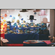 Display of green and blue enamel and lacquerware (ddr-densho-426-361)
