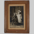 Framed portrait of two children (ddr-densho-483-141)