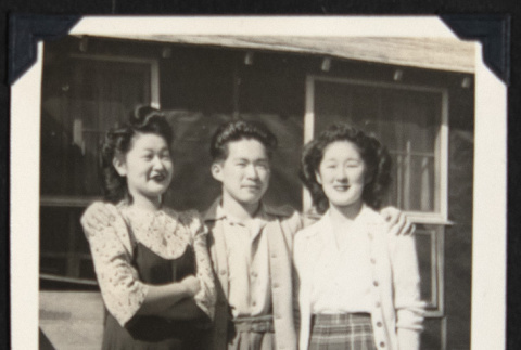 Gary Kikawa with two friends (ddr-densho-542-740)