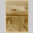 Aerial view of a plane and looking down on fields (ddr-njpa-6-63)