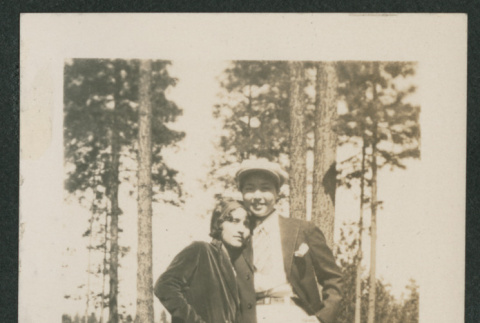 couple in the woods (ddr-densho-378-761)