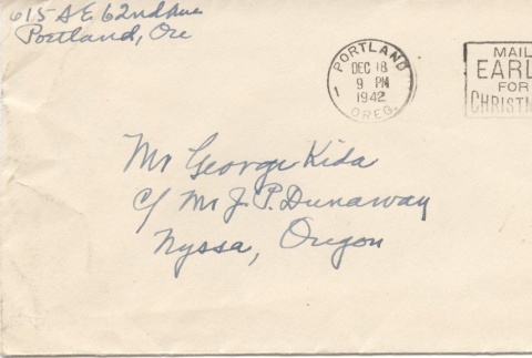 Letter from Mary Hedley to George Kida (ddr-one-3-31)