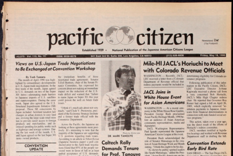 Pacific Citizen, Vol. 110, No. 19 (May 18, 1990) (ddr-pc-62-19)