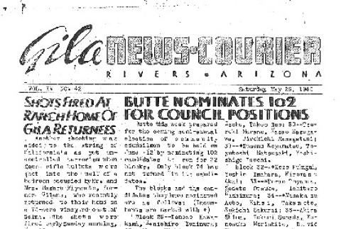 Gila News-Courier Vol. IV No. 42 (May 26, 1945) (ddr-densho-141-401)