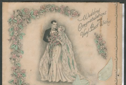 Wedding congratulations card from Mr. and Mrs. E. Sowders (ddr-densho-316-131)