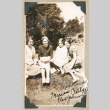Four women sitting on lawn (ddr-densho-383-10)