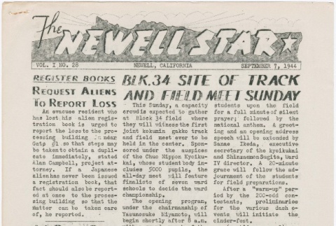The Newell Star, Vol. I, No. 28 (September 7, 1944) (ddr-densho-284-34)