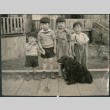 Four children and a dog (ddr-densho-523-95)