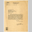 Letter from Tom C. Clark,  Assistant Attorney General of the United States, to Frank Herron Smith, May 31, 1945 (ddr-csujad-21-7)