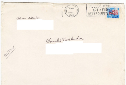 Letter and art to Yuri and Richard Tsukada from Mine Okubo (ddr-densho-356-644)