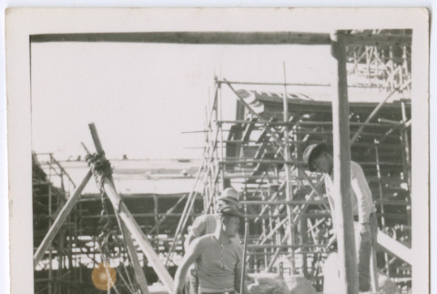 Laborers working at a construction site (ddr-densho-377-1614)