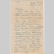 Letter from Alvin Uchiyama to Kathleen Koga Uchiyama (ddr-densho-406-33)