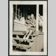 Woman and child on house steps (ddr-densho-359-392)