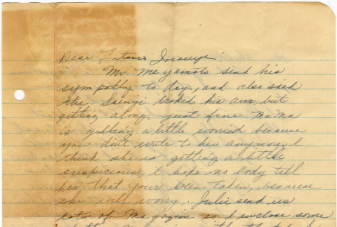 Letter from Lili Inouye to Tatsuo Inouye (ddr-densho-394-6)