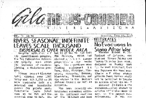 Gila News-Courier Vol. II No. 74 (June 22, 1943) (ddr-densho-141-111)