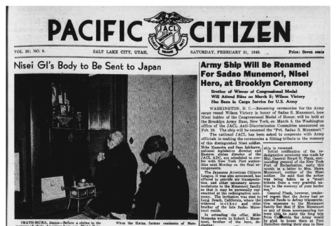 The Pacific Citizen, Vol. 26 No. 8 (February 21, 1948) (ddr-pc-20-8)