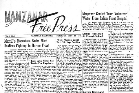 Manzanar Free Press Vol. 6 No. 6 (July 22, 1944) (ddr-densho-125-255)
