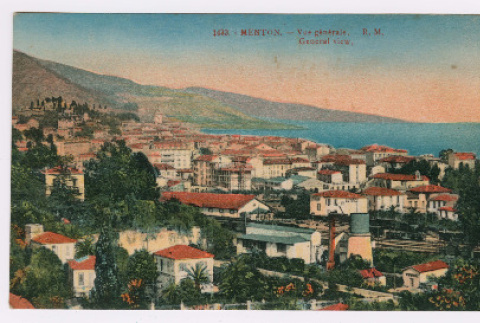 Blank Postcard of Menton, France (ddr-densho-368-811)