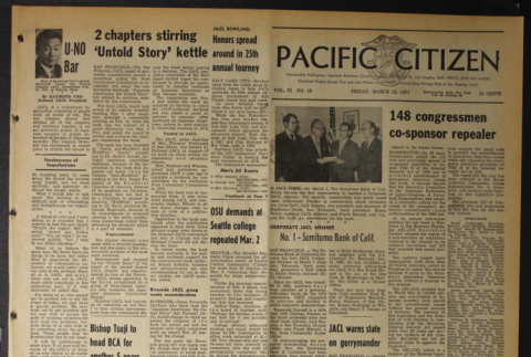 Pacific Citizen, Vol. 72, No. 10 (March 12, 1971) (ddr-pc-43-10)
