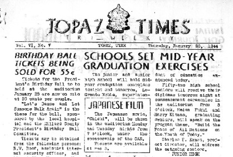 Topaz Times Vol. VI No. 7 (January 20, 1944) (ddr-densho-142-262)