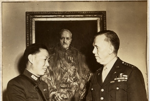 George C. Marshall shaking hands with Hsiung Shih-Hwei (ddr-njpa-1-976)