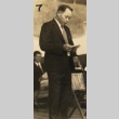Ishitaro Takekawa reading a speech (ddr-njpa-4-1203)