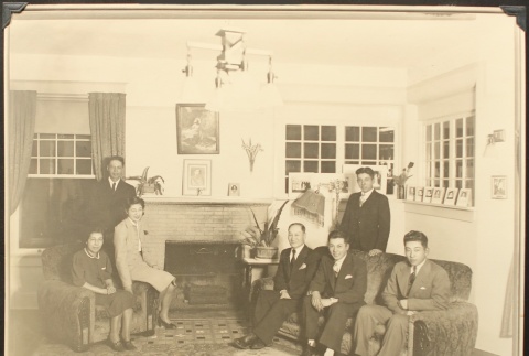 Nikkei family seated in living room (ddr-densho-259-393)