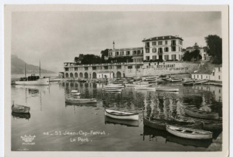 Small boats in port in Saint-Jean-Cap-Ferrat, France (ddr-densho-368-191)
