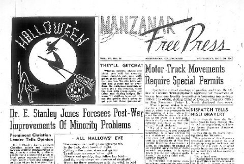 Manzanar Free Press Vol. IV No. 16 (October 30, 1943) (ddr-densho-125-180)