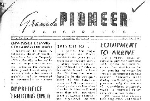 Granada Pioneer Vol. I No. 66 (May 19, 1943) (ddr-densho-147-67)