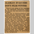 Clipping about Minidoka internees from Alaska (ddr-densho-383-619)