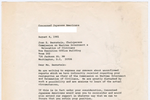 Letter to Joan Z. Bernstein from Tori Morozumi (ddr-densho-352-587)