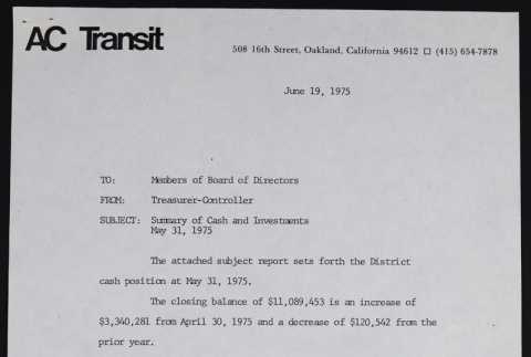 Letter from Lowell D. Weight to Members of the Board of Directors (ddr-densho-433-548)