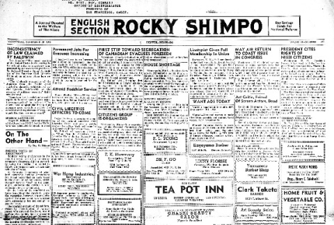Rocky Shimpo Vol. 11, No. 143 (November 29, 1944) (ddr-densho-148-77)