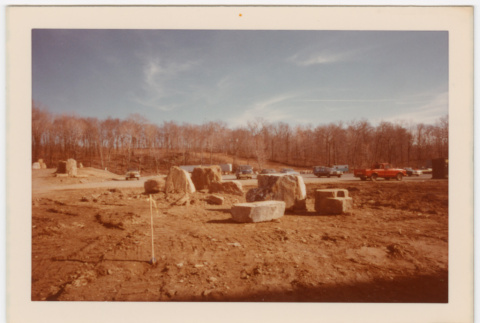 Rock formation under construction (ddr-densho-377-2172)