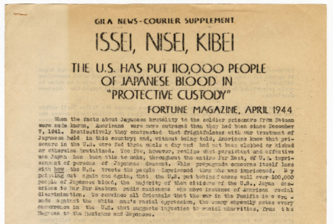 Gila New-Courier Supplement, Issei, Nisei, Kibei (ddr-densho-382-12)