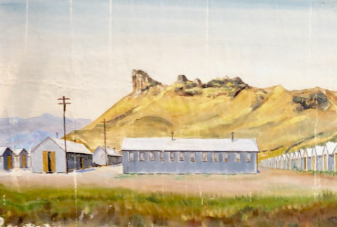 Painting of Tule Lake Camp (ddr-densho-316-397)