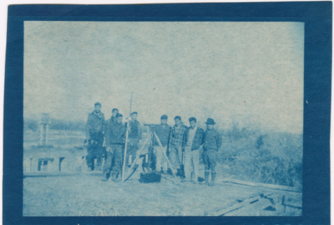 Group of men with surveying equipment (ddr-densho-329-1378)