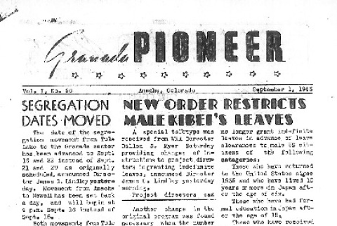 Granada Pioneer Vol. I No. 96 (September 1, 1943) (ddr-densho-147-97)
