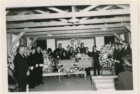 Mourners at Mr. Fujimoto's funeral (ddr-densho-37-1332)